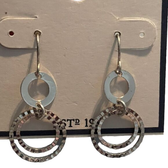 NEW croft & barrow Triple Circle Dangle Earrings - Picture 2 of 6